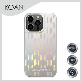 เคสมือถือ KARL Monogram Iridescent Case for iPhone 14 Plus/ 14 Pro Max - Silver