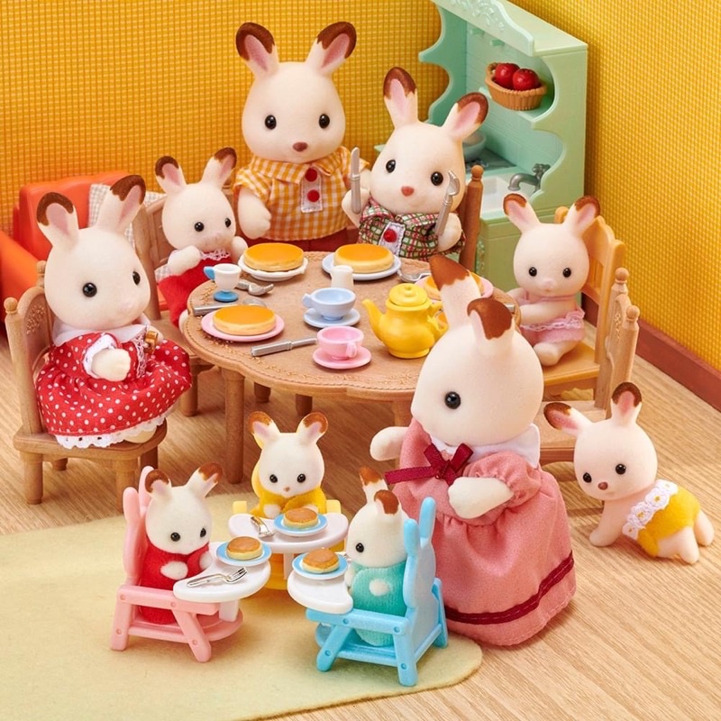 ตุ๊กตาครอบครัวกระต่ายช็อกโกแลต ซิลวาเนียนแท้ Chocolate Rabbit Family ...