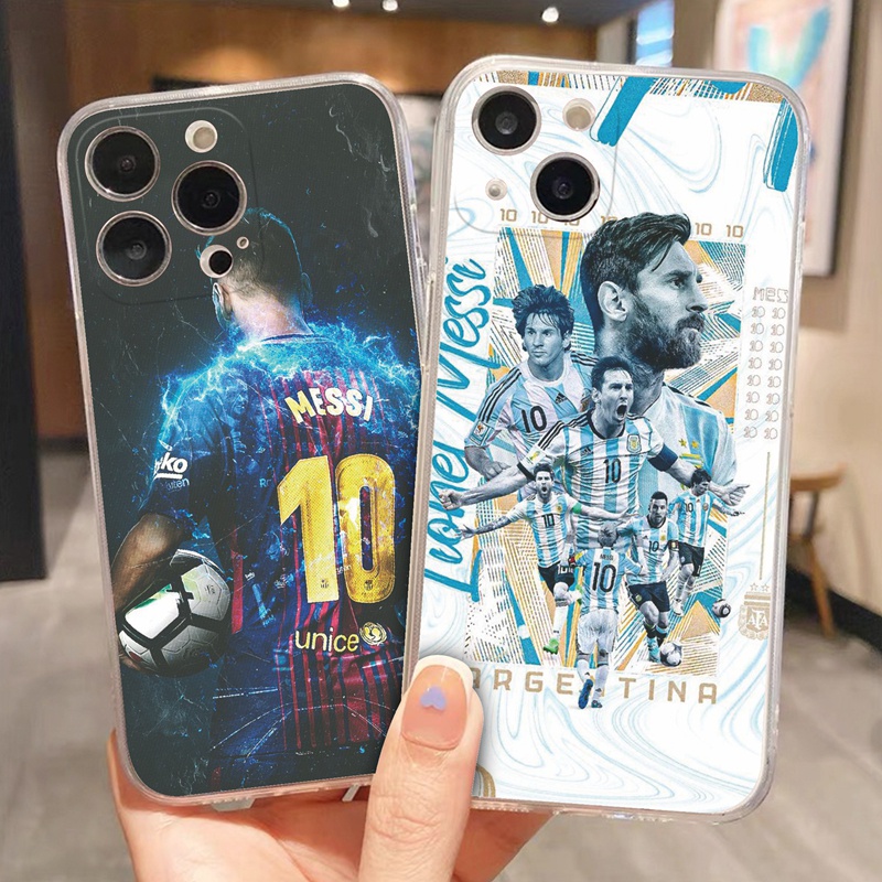 เคสโทรศัพท์มือถือ TPU ใส แบบนิ่ม ลายโปสเตอร์นักฟุตบอลชื่อดัง Messi สําหรับ iPhone 11 XR XS Max X 7 8 Plus 2022 11 Pro Max 12 Pro Max 13 Pro Max - รูปที่ 7