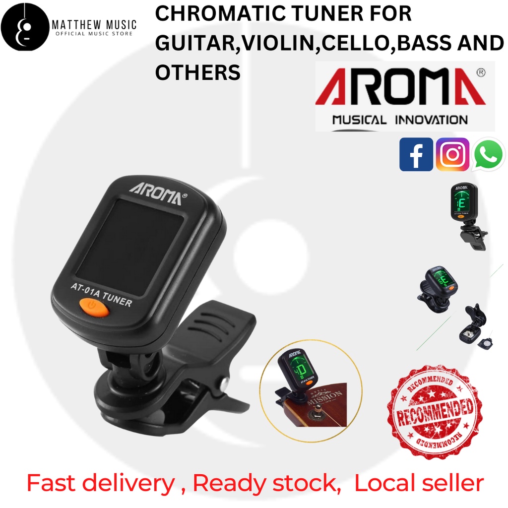 CHROMATIC TUNER AROMA /SUITABLE สําหรับ ANY MUSIC INSTRUMENT