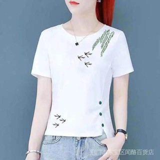 พร้อมส่ง เสื้อยืดแขนสั้น ทรงหลวม เข้ากับทุกการแต่งกาย แฟชั่นฤดูร้อน สไตล์เกาหลี สําหรับผู้หญิง 2022 RFLI