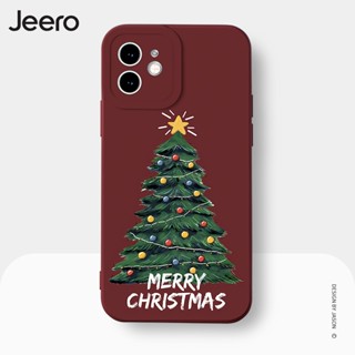 Jeero เคสไอโฟน เคสซิลิโคนนุ่มกันกระแทกการ์ตูนน่ารักตลก เคสโทรศัพท์ Christmas Compatible for iPhone 15 14 13 12 11 Pro Max SE 2020 X XR XS 8 7 6 6S Plus พลัส HFE1557