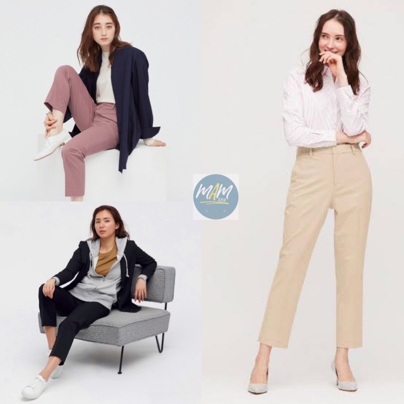 ยู นี โคล่ กางเกงทำงาน EZY ANKLE  PANTS  ทรงฮิต มือสองงานแบรนด์