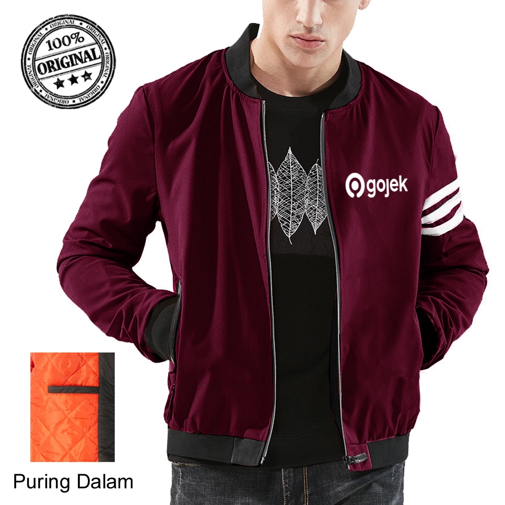 Distro Bomber Jacket GOJEK HiJAU ojol ojek ธรรมดาชายหญิง / สามารถต่ออายุและ