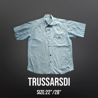 เสื้อเชิ้ตTrussaradiแท้ เสื้อเชิ้ตแบรนด์เนม แบรนด์เนมแท้ เสื้อเชิ้ตมือสอง