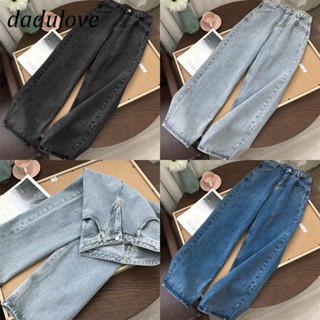 DaDulove💕 New Korean Version of Ins High-waisted Womens Jeans Niche plus Size Wide-leg Pants Straight-leg Pants