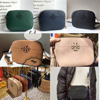 F.A ว่าแท้100%  TORY BURCH Mcgraw Camera Bag กระเป๋าสะพายข้างหนังขนาดเล็กสำหรับผู้หญิง 825