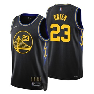 เสื้อกีฬาบาสเก็ตบอล ลายทีม NBA TR22HGR3 Golden State Warriors สําหรับผู้ชาย #23 Draymond สีเขียว #32 เสื้อกีฬาแขนสั้น ลายทีมชาติออตโต้ Porter Swingman สีดํา PDjimc60JFncdk11