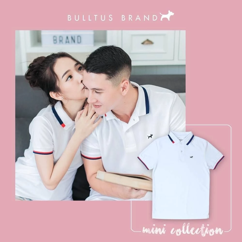 เสื้อโปโล BULLTUS BRAND สีขาว Mini Collection มี XXL