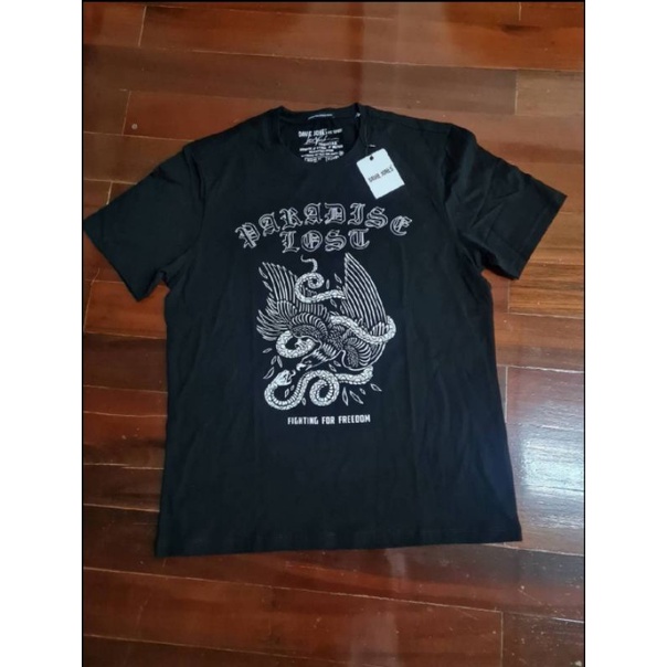 เสื้อยืดแบรนด์Devid jonesสกรีนนู้น มือ1ป้ายห้อย XL