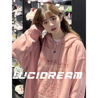 LUCIDREAM  เสื้อกันหนาว เสื้อแขนยาว เสื้อกันหนาว ผู้หญิง 2022สินค้ามาใหม่ วินเทจ Oversize เกาหลี ใส่สบายๆ ทรงหลวม สไตล์สปอร์ต fashion รุ่นใหม่ High quality ทันสมัย HA220678-5 36Z230909