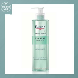 Eucerin Pro Acne Solution Cleansing Gel 400 ml ยูเซอริน โปร แอคเน่ คลีนซิ่ง เจล ทำความสะอาดผิวหน้า