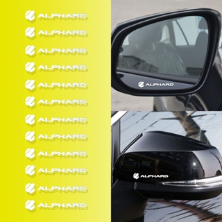 สติกเกอร์โลหะนิกเกิล สําหรับติดตกแต่งกระจกมองหลังรถยนต์ Toyota Alphard Emblem