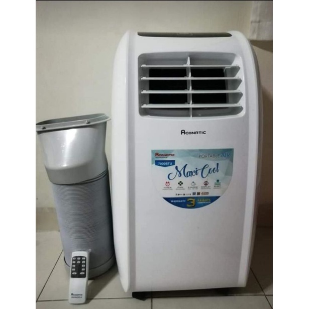 แอร์เคลื่อนที่ aconatic 7000 btu พร้อมรีโมทคอนโทรล