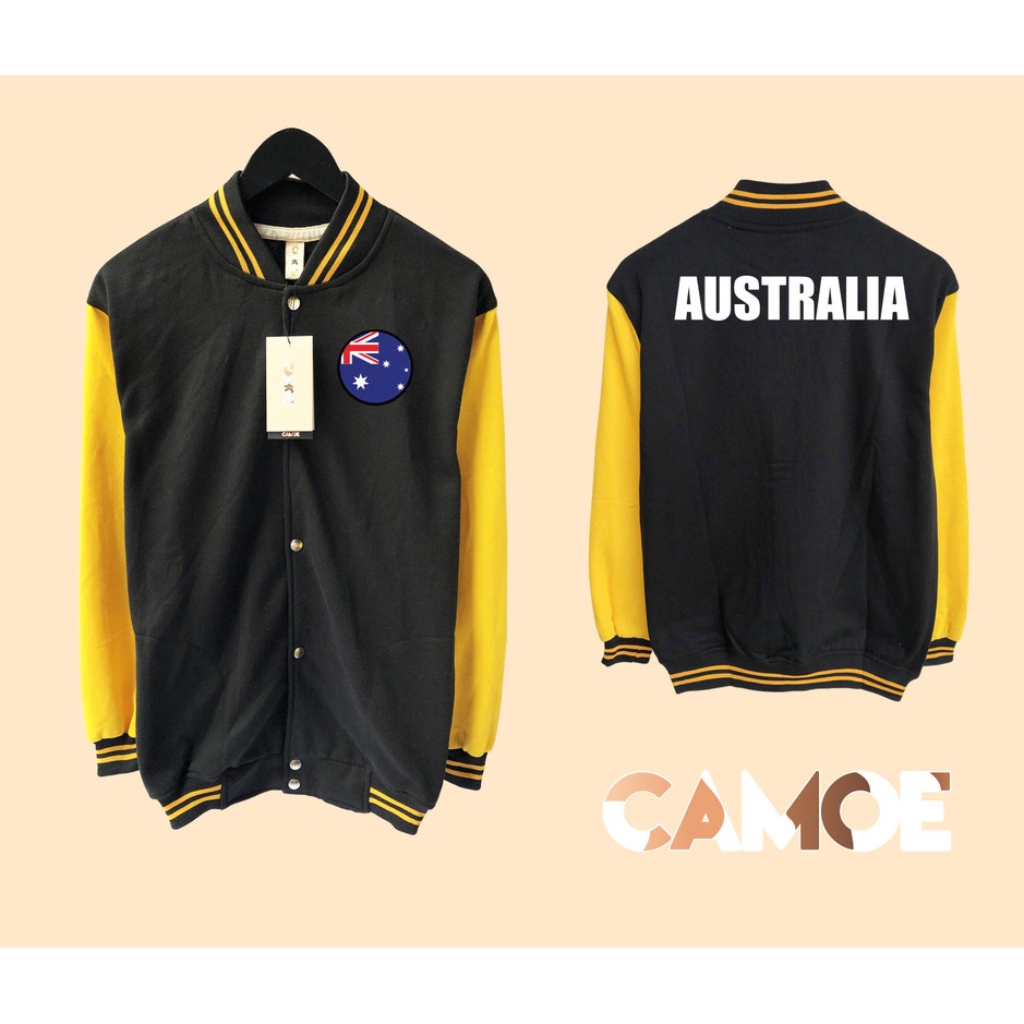 Premium Varsity Jacket CAMOE Australia Flag Australia Flag