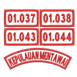 Mentawai แพ็กเกจอุปกรณ์ลูกเสือ ปักลาย