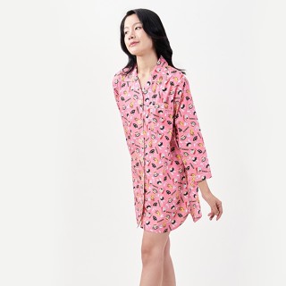 Paul Frank เดรสชุดนอน WOMENS L/S DRESS TECH PARADOX