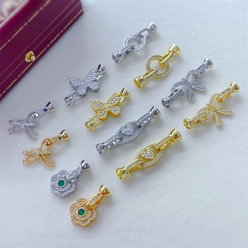 คลิปชุบทองแดง 18K สําหรับเชื่อมต่อสร้อยคอ สร้อยข้อมือ diy