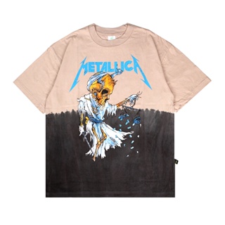 เสื้อยืดแขนสั้น พิมพ์ลาย METALLICA TIE DYE แบบดั้งเดิม