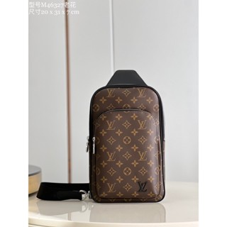 พรี​ ราคา6700 Lv Louis Vuitton Avenue M46327 หนังแท้ กระเป๋าคาดอก กระเป๋า​คาด​เอว​