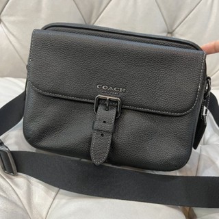 👜กระเป๋าท่านชาย มาใหม่New Coach Hudson Crossbody Bag  Black