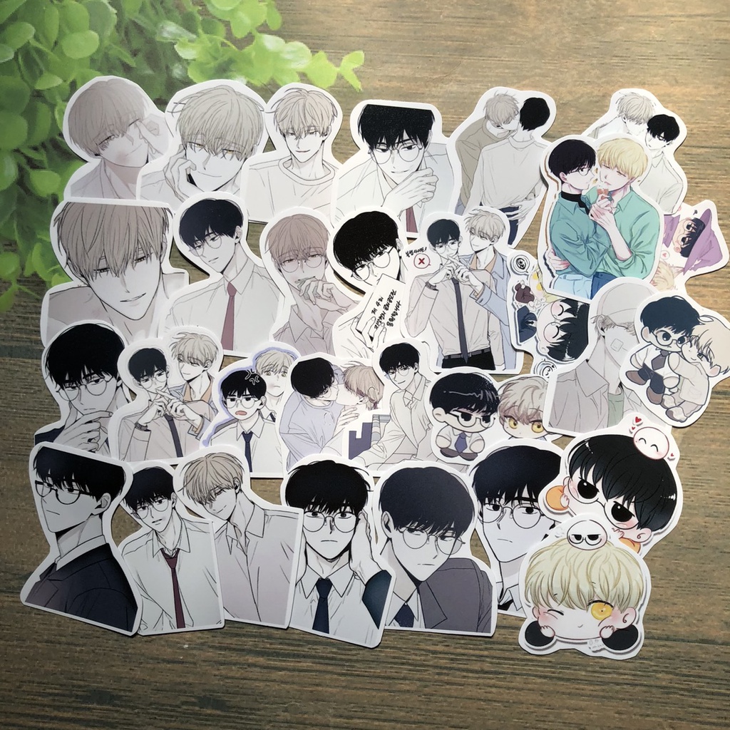 สติ๊กเกอร์ checkmate suhyung jung eunsung manhwa BL cappmate สติ๊กเกอร์รูปถ่าย