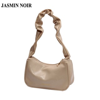 Jasmin NOIR กระเป๋าสะพายไหล่ กระเป๋าถือ หนัง PU เรียบง่าย สําหรับสตรี