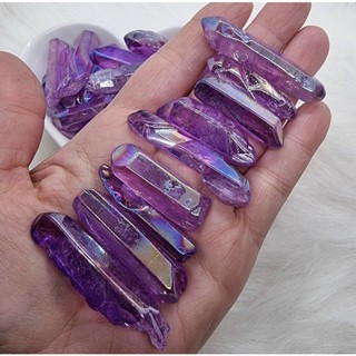 Purple Aura Point,Aura mini points,Purple Aura Quartz, Jewelry Aura, Raw Purple Aura mini points