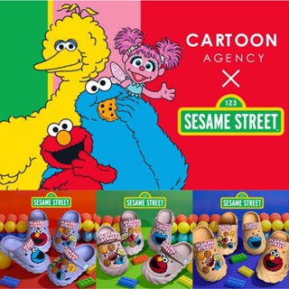 Sesame street รองเท้าหัวโตเด็ก รองเท้าแตะ รัดส้น พื้นนุ่ม ใส่สบาย น้ำหนักเบา ลิขสิทธิ์แท้ Size:24-29