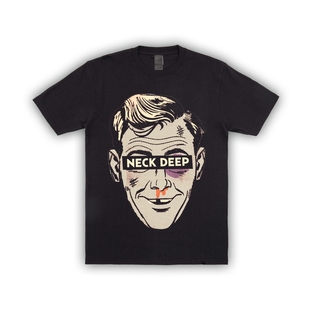 เสื้อวง - คอลึก Ned เสื้อยืดและเสื้อยืดไม่มีตะเข็บด้านข้าง - ผู้ชายผู้หญิงผู้ใหญ่ขนาด Unisex