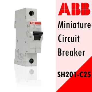 ABB SH201-C25 MINIATURE CIRCUIT BREAKERS ( MCBS ) เซอร์กิตเบรกเกอร์ 25Amp 1Pole 6kA