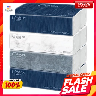 เซลล็อกซ์ เมทัลลิค คอลเลคชั่น กระดาษเช็ดหน้า 110 แผ่น แพ็ค 4Cellox Metallic Collection Facial Tissue 110 Sheets Pack 4