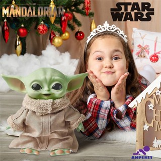 28cm ตุ๊กตาฟิกเกอร์ The Mandalorian Baby Yoda ของขวัญคริสต์มาส -AME1