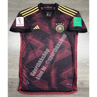 [Player] - เสื้อฟุตบอล ทีมชาติ Germany Away เยอรมัน เยือน เกรดนักเตะ พร้อมอาร์มฟุตบอลโลก ปี 2022