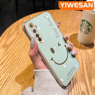 สําหรับ Realme 6 Pro เคสการ์ตูนหน้ายิ้ม ดีไซน์ใหม่ หรูหรา ชุบ เคสแบบเต็มเลนส์ เคสป้องกันกล้อง กันกระแทก