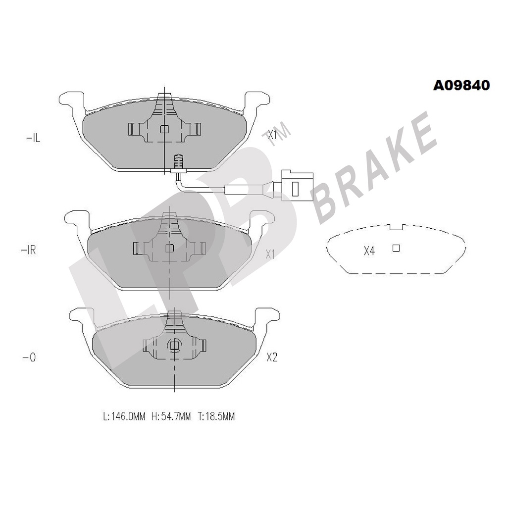 (FRONT) VW Polo 9N 1.4 06-09 Polo 9N 1.6 05-09 VW Golf V 1.6 FSI/2.0 GTI 05-08 Volkswagen LPB แผ่นดิ