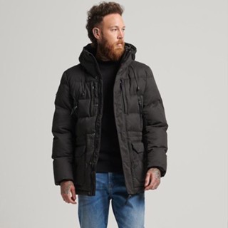 เสื้อกันหนาว Superdry Microfibre Expedition Parka Jacket - Black ของแท้ พร้อมส่งจากไทย