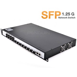 SFP 1.25G Network Switch 16 SFP + 2 Gigabit (100/1000) Uplink Port