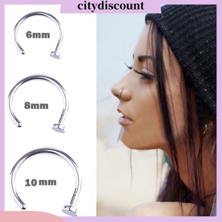 &lt;citydiscount&gt; จิวสตั๊ดเจาะร่างกาย จมูก สเตนเลส 10 6 2 ชิ้น