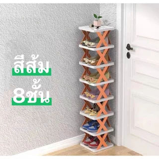 ชั้นวางรองเท้า แบบเรียบง่าย DIY วางข้างประตูบ้าน หอพักฯ ตู้รองเท้าขนาดเล็ก ชั้นวางรองเท้าหลายชั้นแบบเข้ามุม