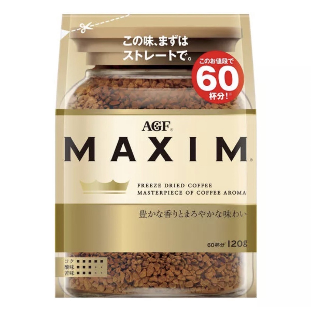 🟡 AGF Maxim Aroma Select coffee 120g | แม็กซิม กาแฟอโรม่าซีเล็ค ชนิดถุง - สีทอง