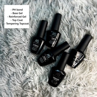 As ขวดดำในตำนาน 15ml AS รุ่นขวดดำ PH bond / Base Gel / Reinforced Gel / Tempering Top /Top coat