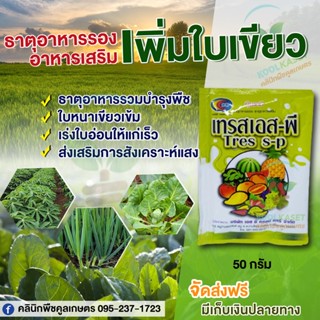 เทรสเอส-พี  50กรัม สารเร่งใบหนา ใบเขียวเข้ม เร่งใบอ่อนให้แก่เร็ว สูตรเข้มข้น  คูลเกษตรKK104