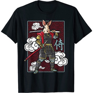 เสื้อยืด พิมพ์ลาย Rabbitt Samurai สไตล์ญี่ปุ่น ย้อนยุค วินเทจ