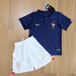 ชุดบอลเด็ก ฝรั่งเศส France Kit 2022/23 AAA (TTพร้อมส่ง)