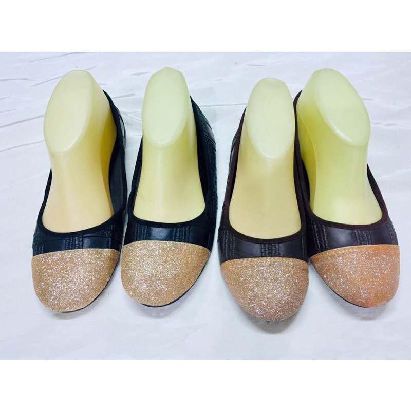 รองเท้าคัชชูส้นแบน คัทชูpvcลายหนัง7559หรูหรา***มีตำหนิเล็กน้อยงานสต็อก***