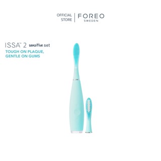 FOREO ISSA 2 Sensitive Set เซ็ตแปรงสีฟันไฟฟ้า ฟอริโอ้ อิซซ่า 2 (หัวแปรงซิลิโคน+หัวแปรงไฮบริด)