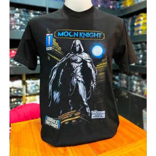 เสื้อยืด Marvel ลิขสิทธิ์แท้ ลายMoonKnight สีดำ ( MVX-345)