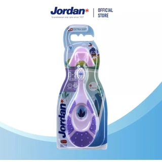 Jordan แปรงสีฟันเด็ก จอร์แดน สเต็ป1 สำหรับเด็กอายุ 0-2ปี คละลาย แพ็ค 1 ด้าม