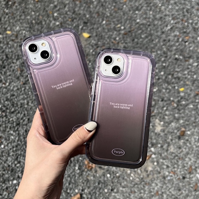 เคสโทรศัพท์มือถือ ซิลิโคนนิ่ม แบบหนา สีม่วง หรูหรา สําหรับ IPhone 11 12 13 14 Pro Max XR X 7 8 Plus XS Max 6 6S SE 2020